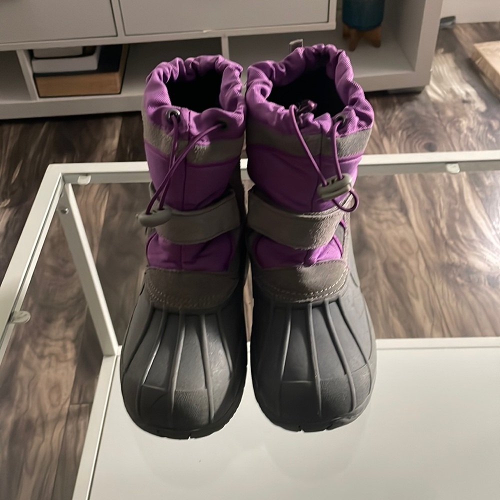 Sporto Purple Gray Child’s Snow Boots Size 2